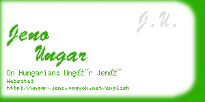 jeno ungar business card